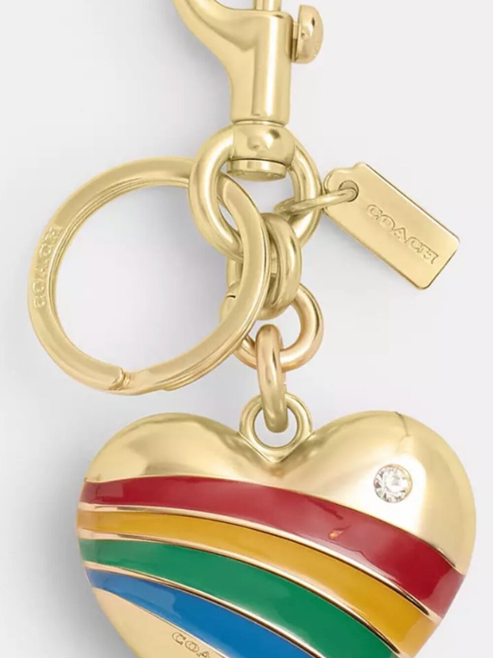 COACH Heart Bag Charm (CAX71) - Picture 11 of 11